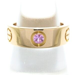 Cartier Love Ring Pink Sapphire Rose Gold size 52
